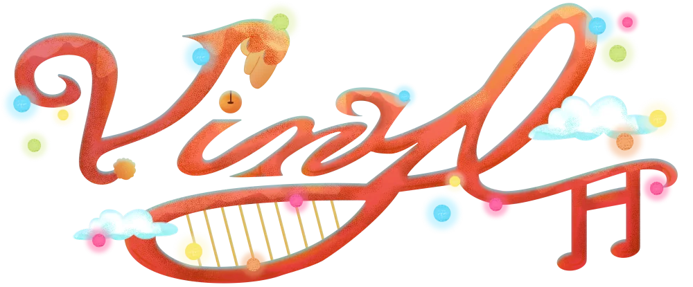 Hand-lettered name graphic: Vinyl